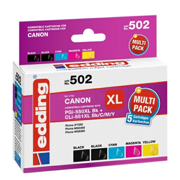 Tintenpatrone MultiPack 1xPGI Bk + 1xCLI C,M,Y